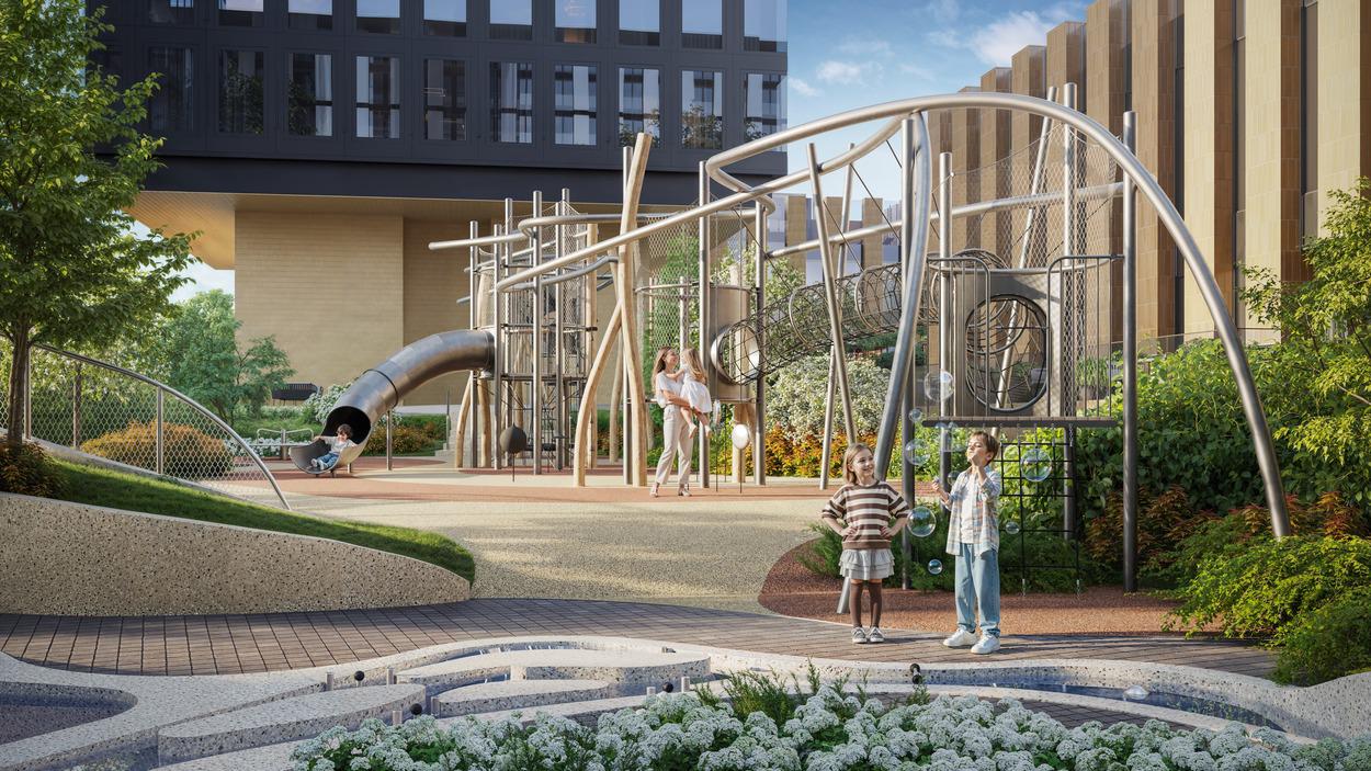 В квартале Life Time созданы пространства для спорта и детского развития, в том числе Clubhouse с приватной инфраструктурой