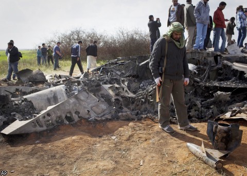 В Ливии разбился американский военный самолет