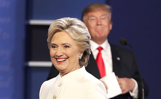 Дебаты между&nbsp;кандидатами в&nbsp;президенты США&nbsp;&mdash;&nbsp;Хиллари Клинтон от&nbsp;демократов и&nbsp;Дональдом Трампом от&nbsp;республиканцев. Лас-Вегас, 19 октября 2016 года
