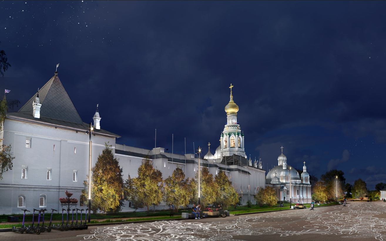 Дизайнеры показали новую концепцию подсветки Вологодского кремля