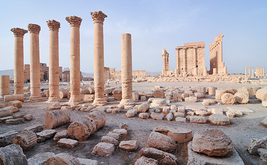 Руины древнего города Пальмира в Сирии