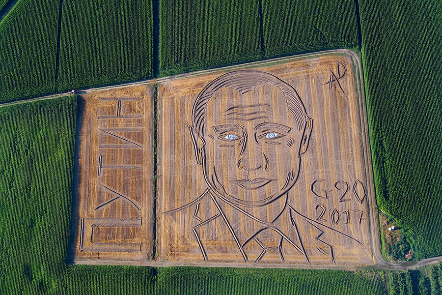 Итальянский фермер объяснил решение изобразить на поле портрет Путина — РБК