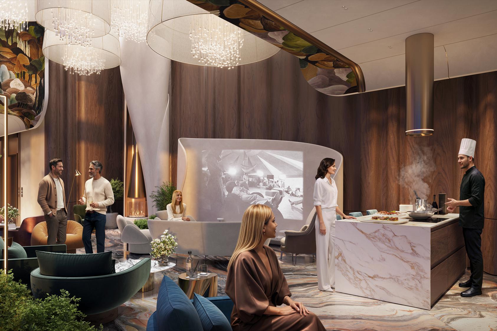 Клубная гостиная в квартале &laquo;Фрунзенская набережная&raquo;