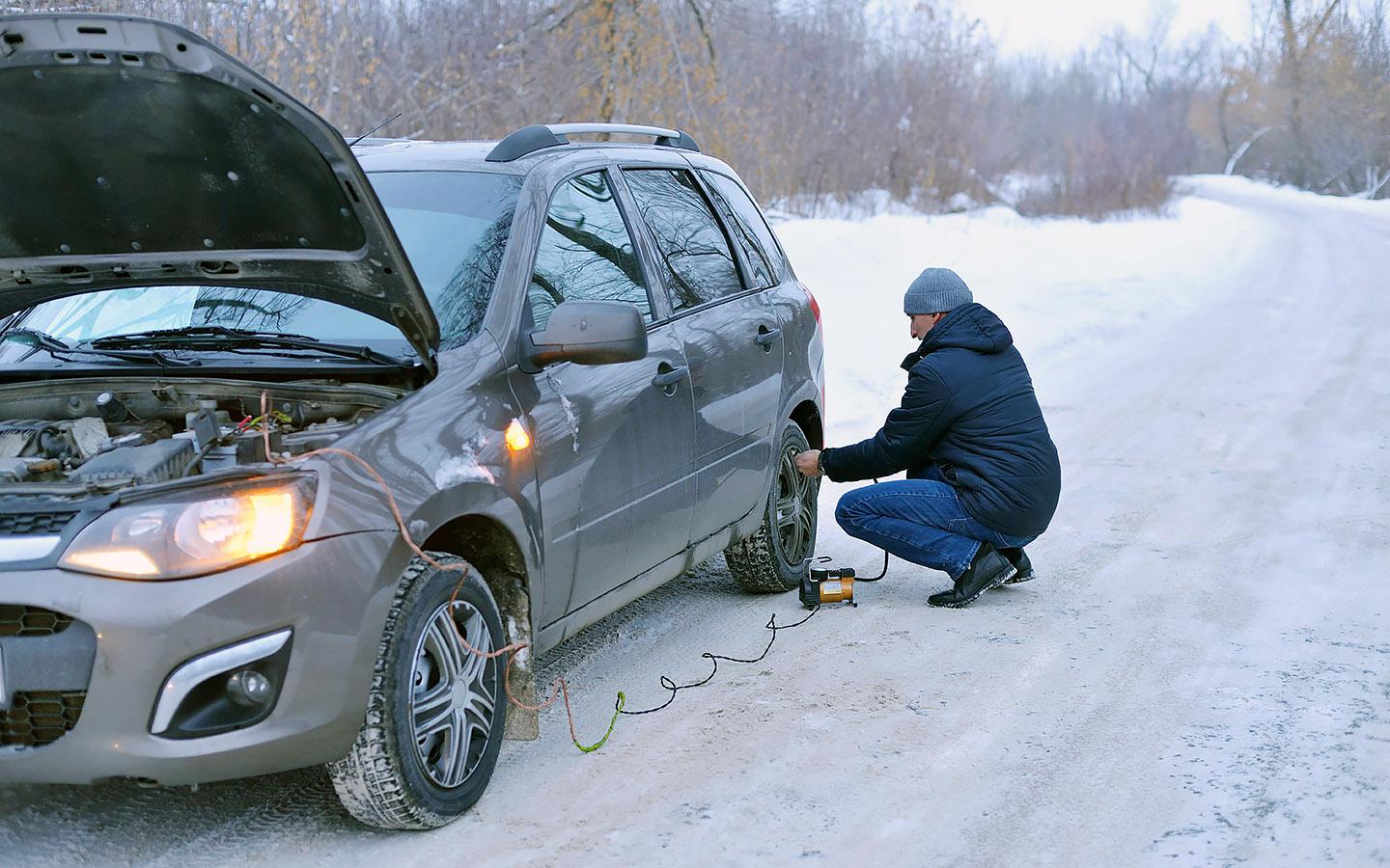 Каким должно быть давление в шинах автомобиля зимой