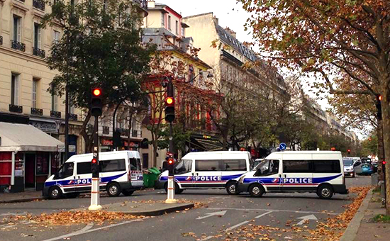 Полиция на месте теракта в Париже