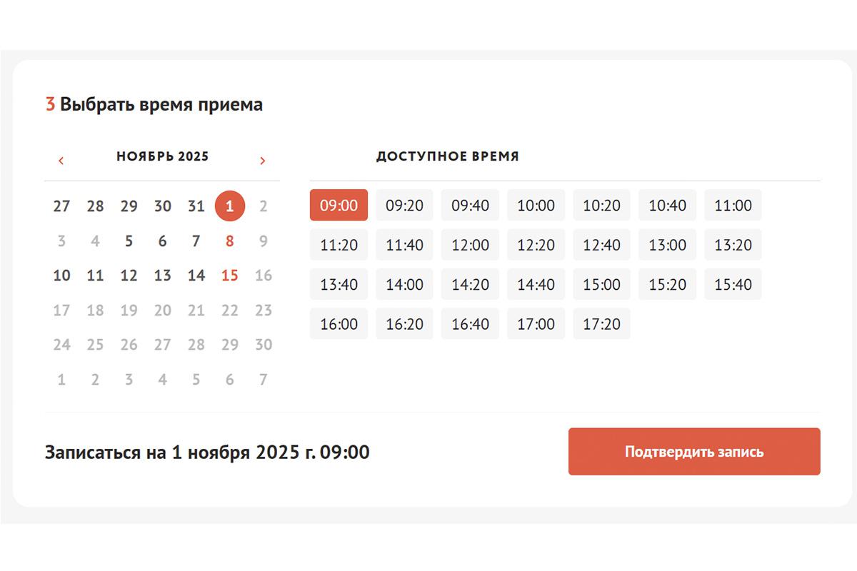 Окно записи