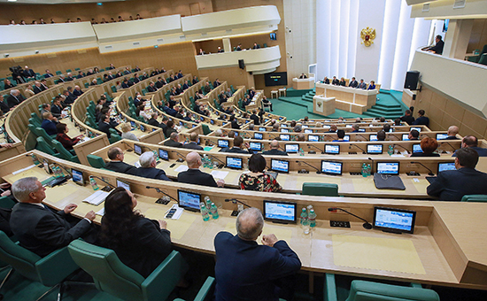На заседании Совета Федерации РФ. Март 2016 года



