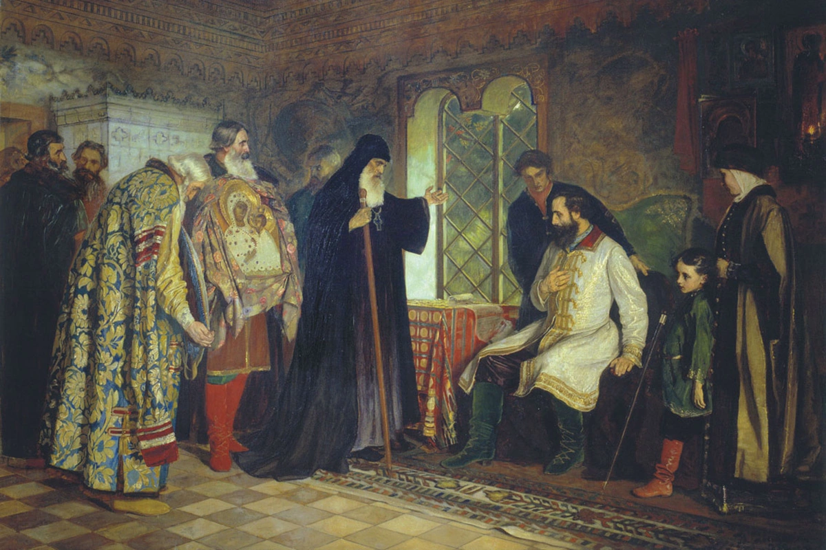 «Нижегородское посольство у князя Дмитрия Пожарского», Василий Савинский, 1882