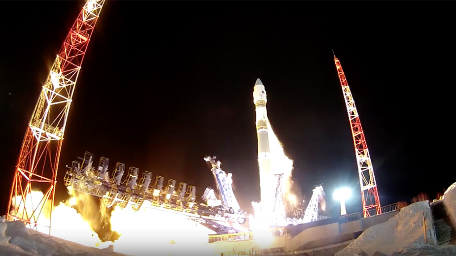 Минобороны показало запуск ракеты «Союз-2.1в» с неназванным спутником