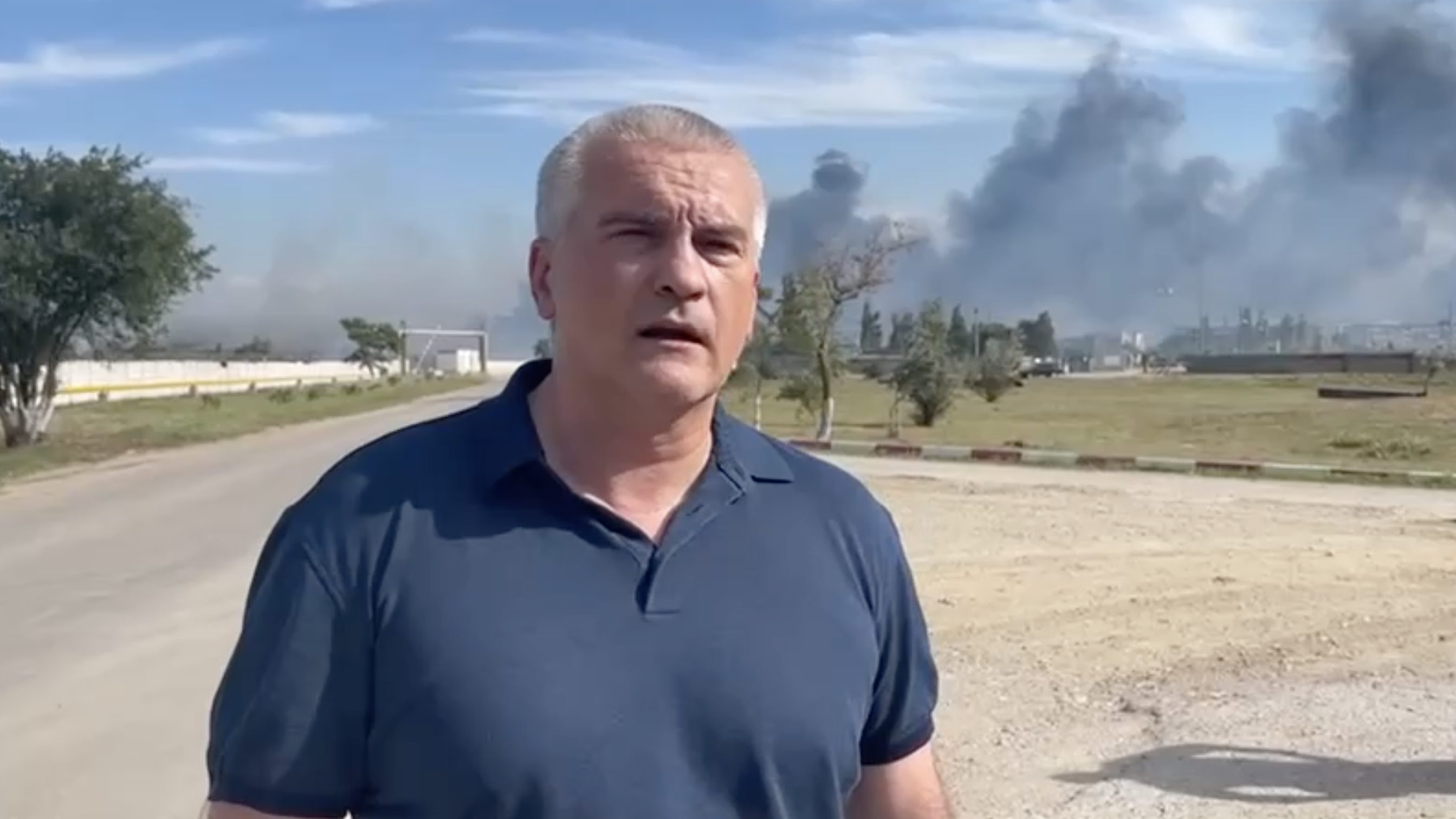 Глава Крыма показал видео с места взрывов в Крыму