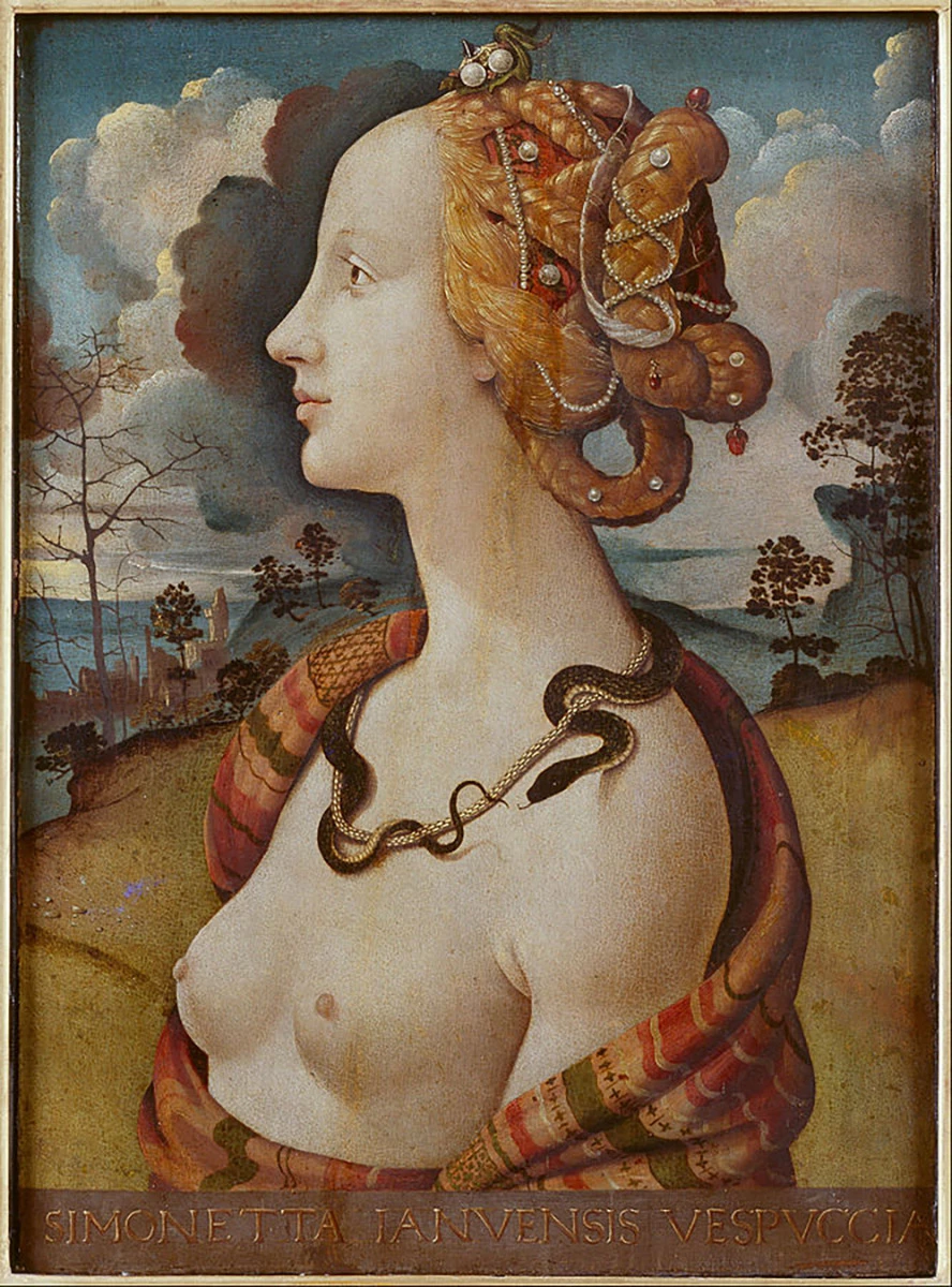 <p>Портрет Симонетты Веспуччи кисти Пьеро ди Козимо, до 1520 года</p>