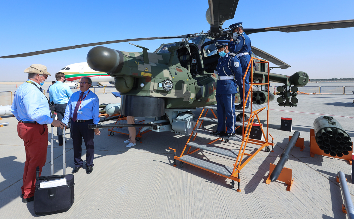 Впервые представленный боевой вертолет Ми-28НЭ на международной авиационно-космической выставке Dubai Airshow 2021