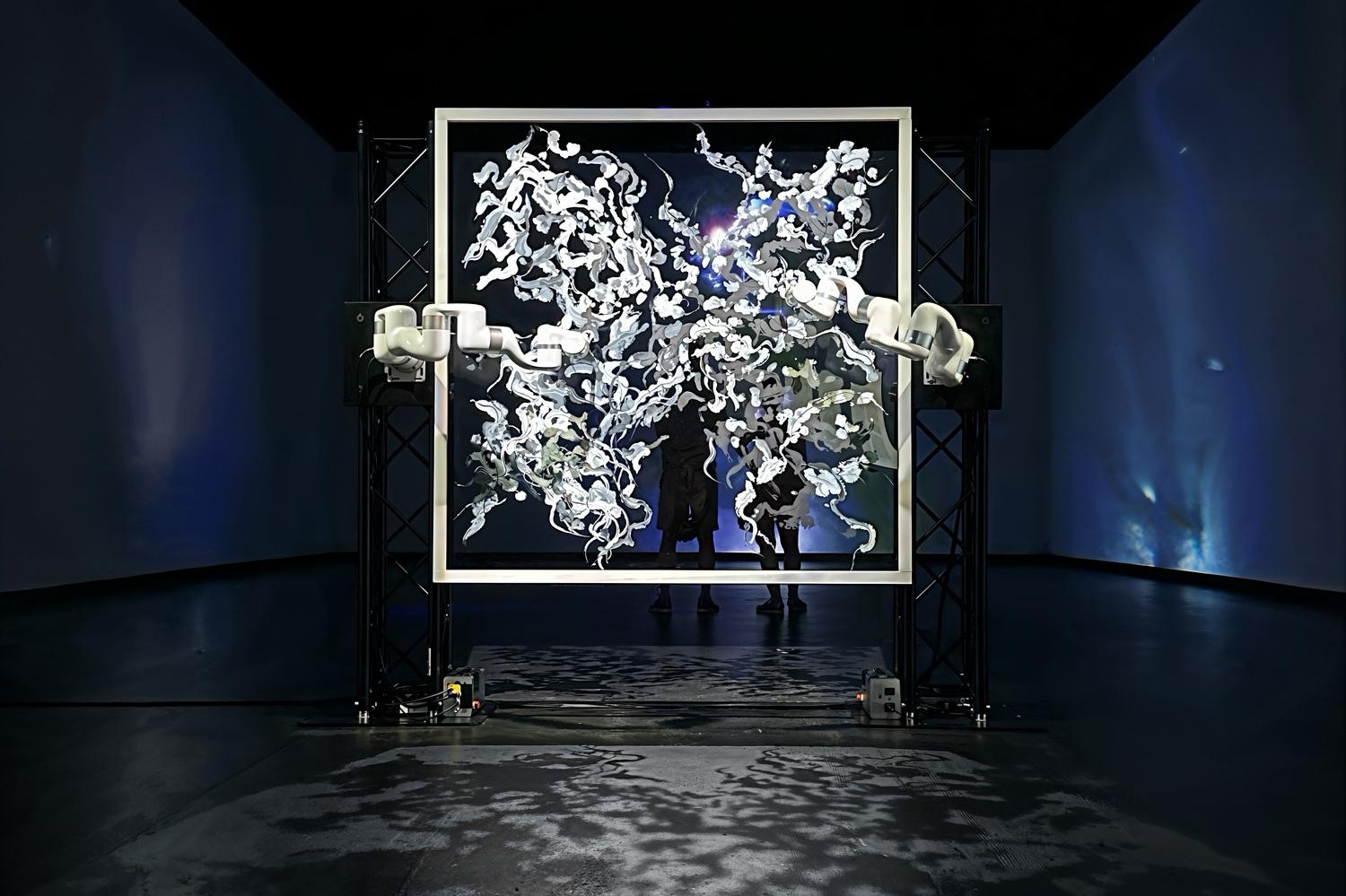 Sougwen Chung, Spectral&nbsp;&mdash; Oscillation 1, Munich, 2024