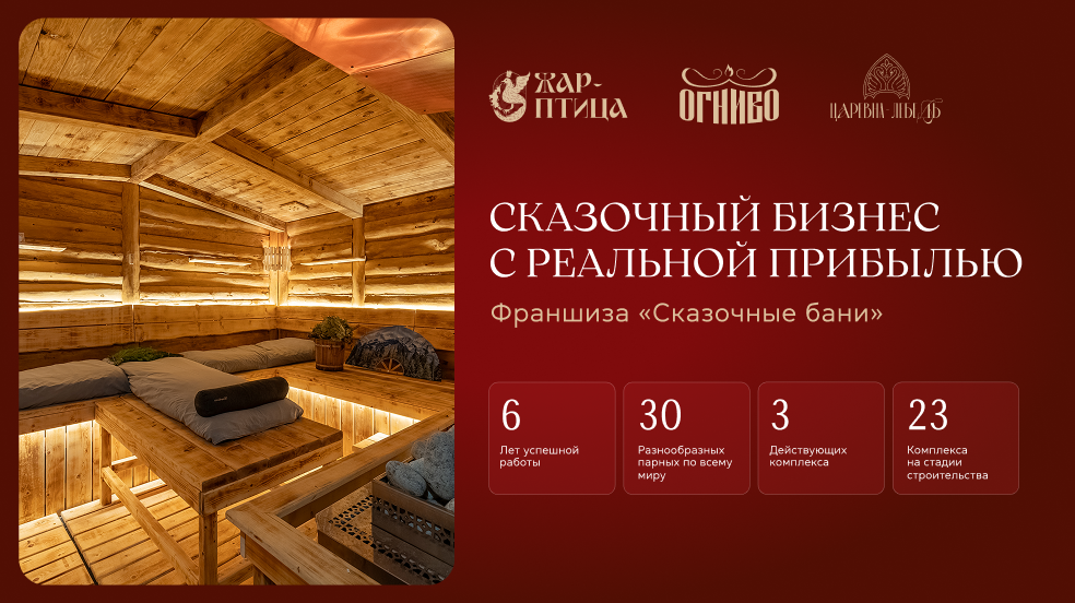 «Сказочные бани»: франшиза современного банного SPA-комплекса