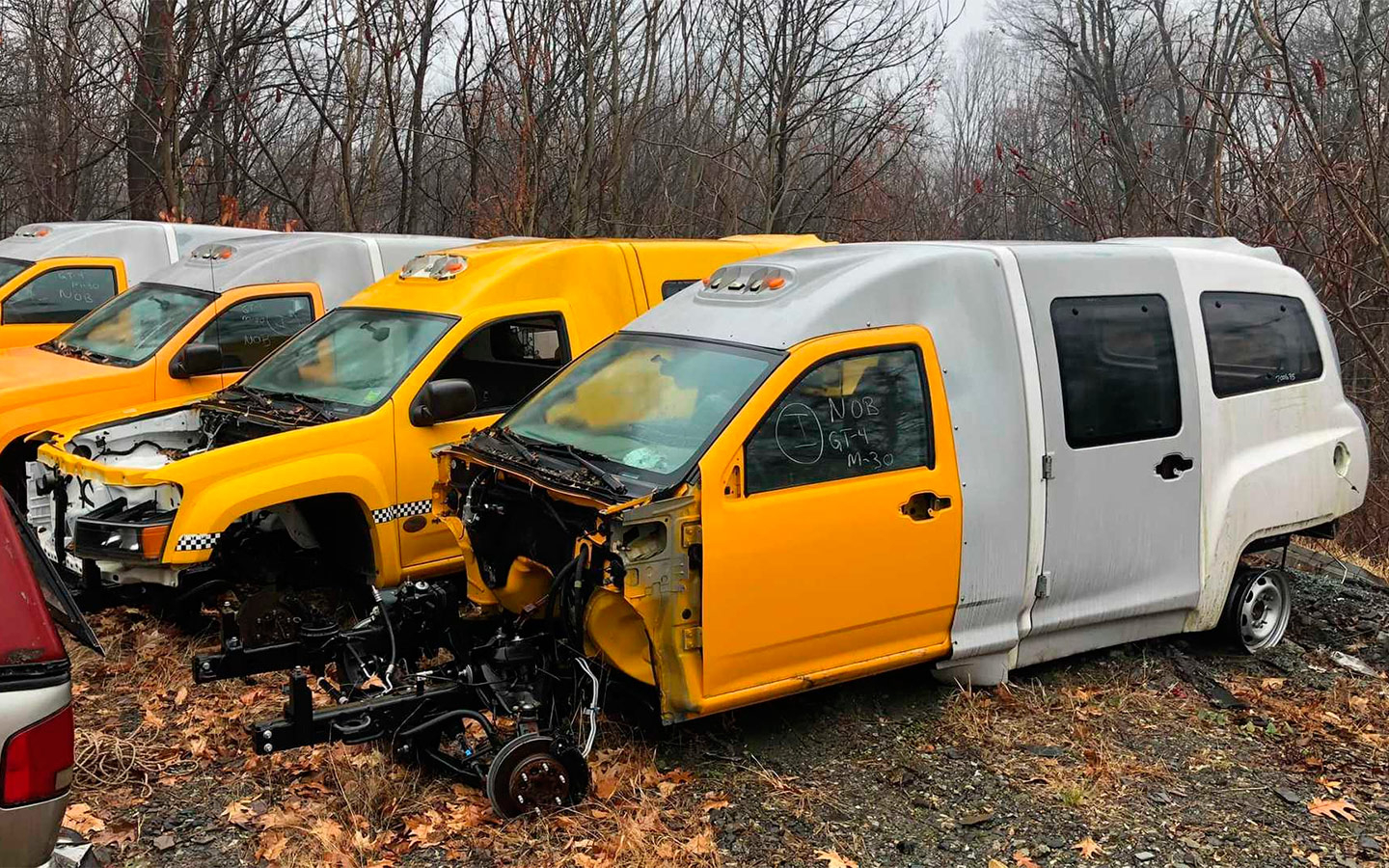 В лесу под Нью-Йорком обнаружили кладбище очень странных такси. Фото