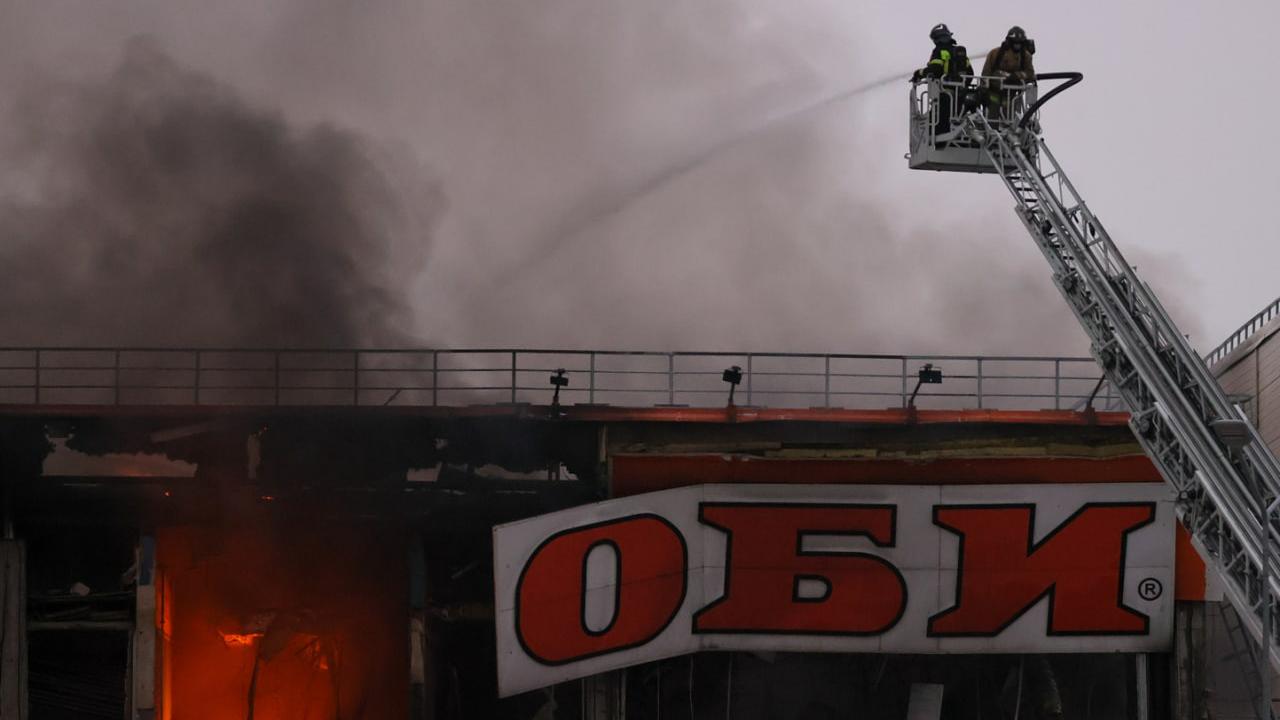 Открытое горение в ТЦ «Мега Химки» ликвидировано