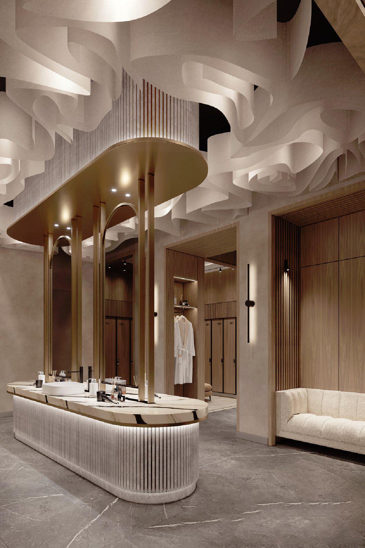 Раздевалки в Encore Spa, Encore Fitness