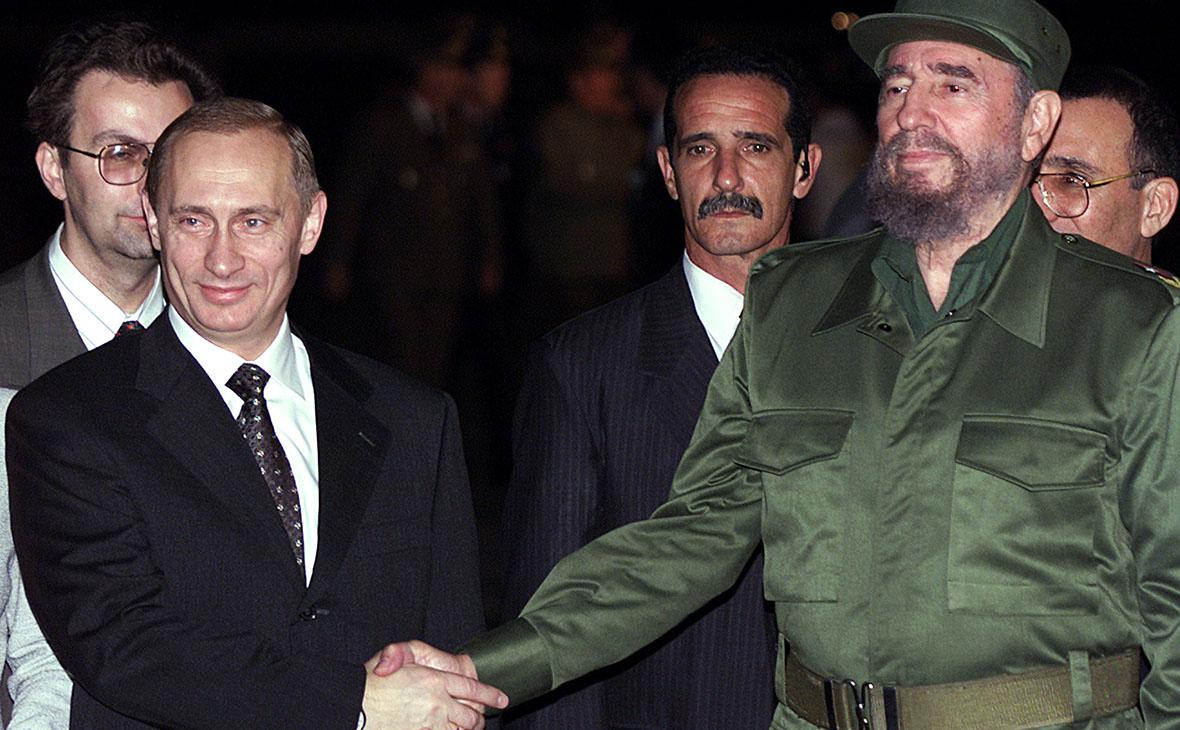 Владимир Путин и Фидель Кастро на встрече в 2000 году