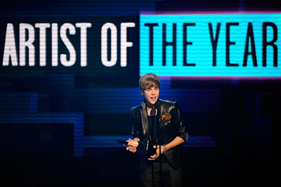 Джастин Бибер на&nbsp;вручении&nbsp;премии&nbsp;American Music Awards, 2010 год