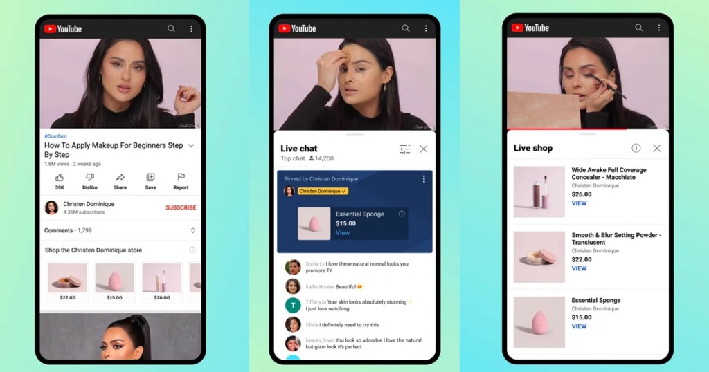 YouTube Shopping сотрудничает с платформой для создания интернет-магазинов Shopify