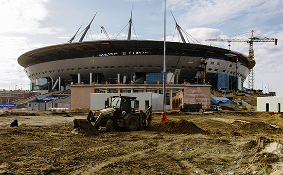 Строительство стадиона &laquo;Зенит-Арена&raquo; в&nbsp;Санкт-Петербурге, апрель 2016 года


