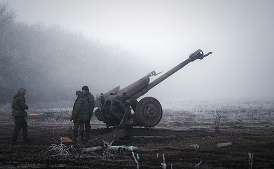 Ополченцы ДНР в окрестностях Дебальцево, 15 февраля 2015 года