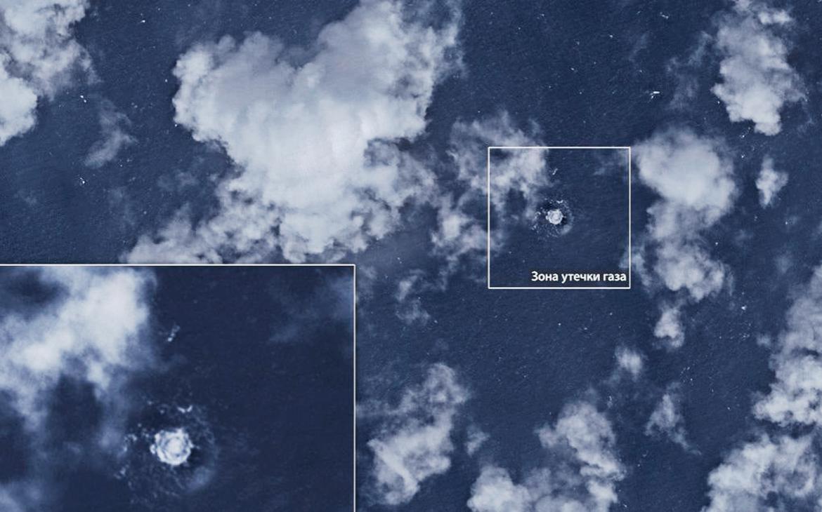 «Роскосмос» опубликовал спутниковые снимки утечек на «Северных потоках»