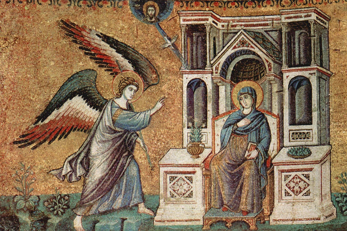 Мозаика XIII века в церкви Санта-Мария-ин-Трастевере в Риме