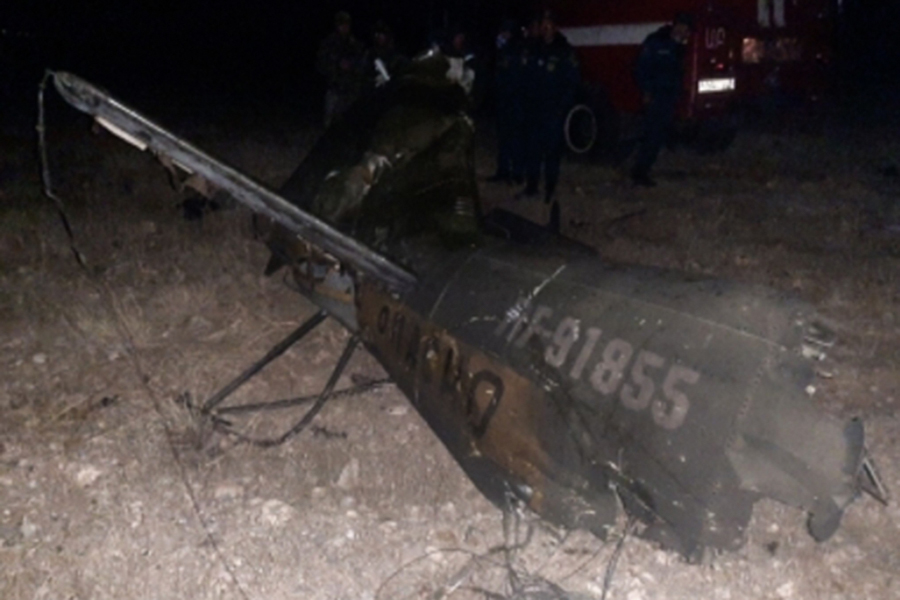 Обломки вертолета Ми-24