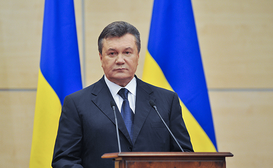 Виктор Янукович на пресс-конференции в Ростове-на-Дону, март 2014 года