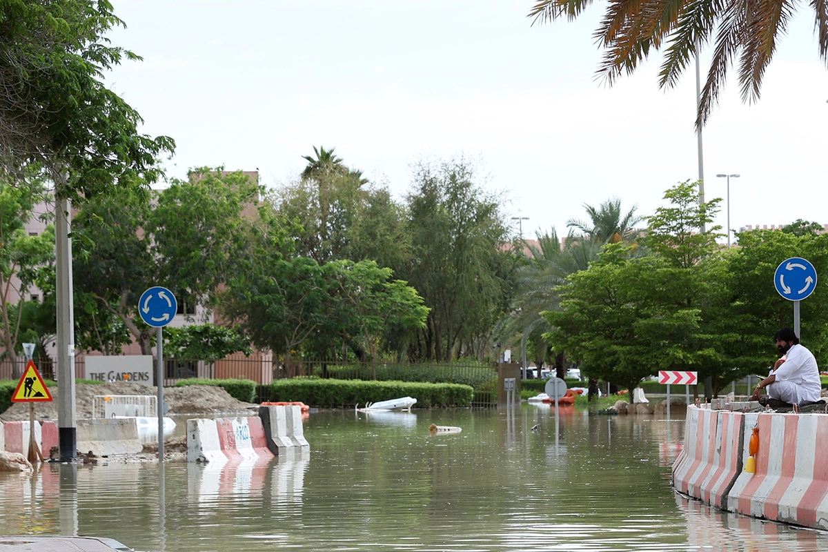 <p>Некоторые районы в Дубае снова оказались затоплены</p>