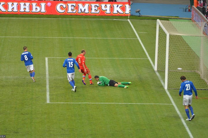 Победа футбольной сборной России над Азербайджаном