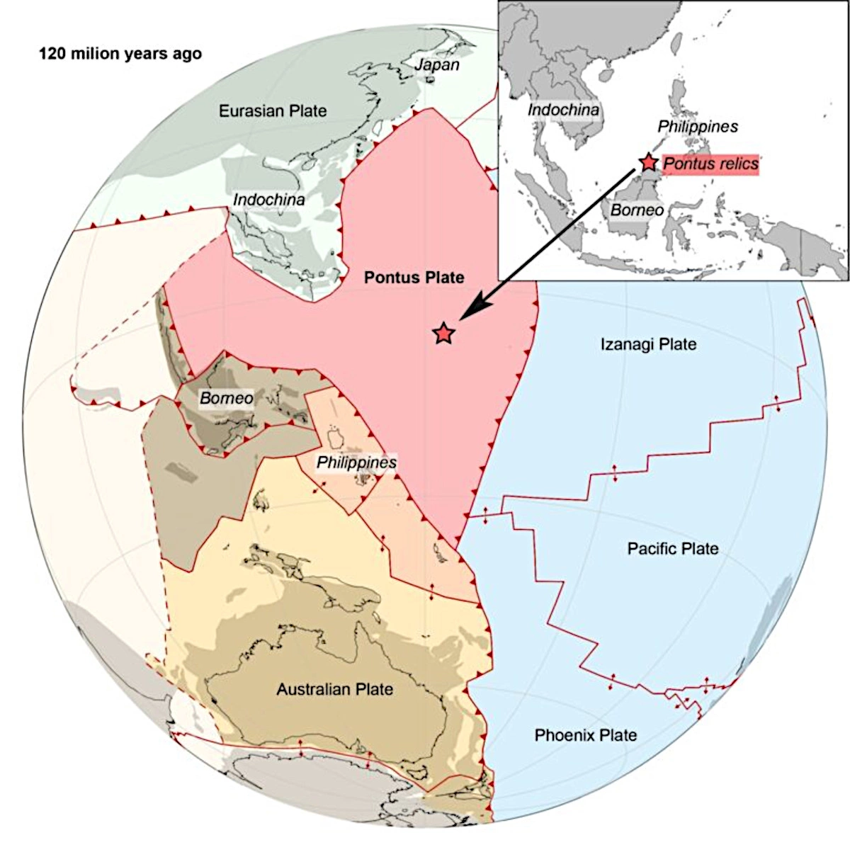 <p>Найденная Понтийская плита&nbsp;занимала четверть территории современного Тихого океана</p>