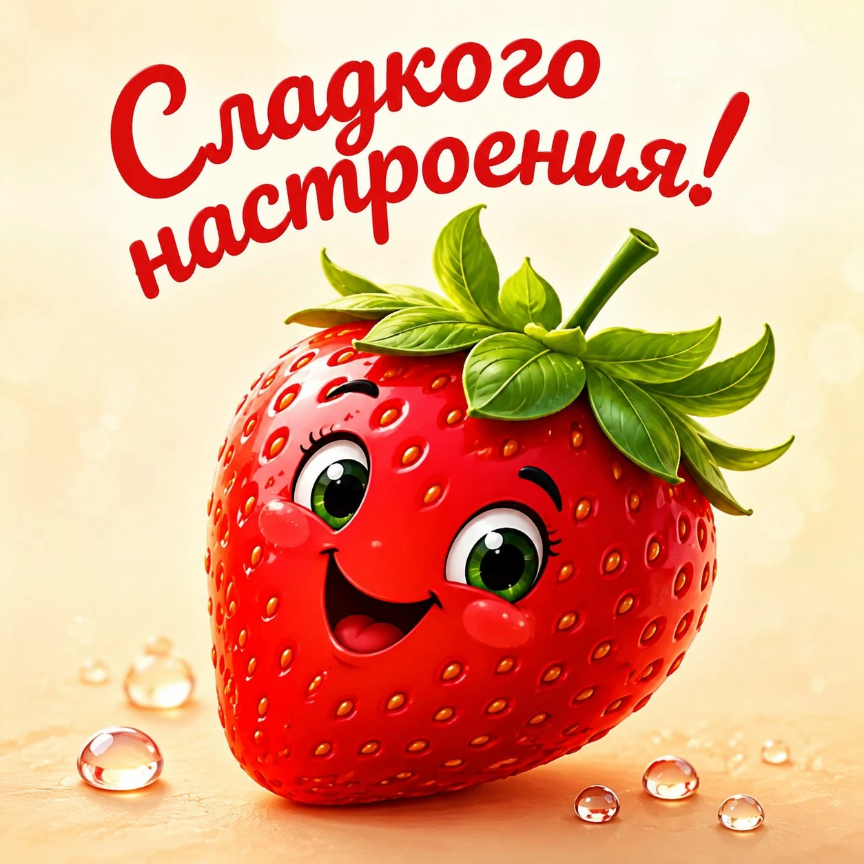 Прикольная открытка с пожеланием хорошего настроения на весь день