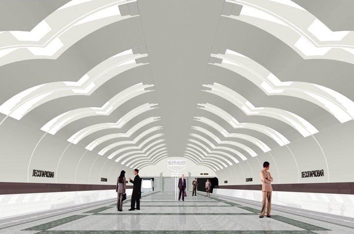 Станцию метро "Лесопарковая" откроют в декабре 2013г.