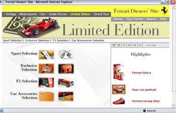 Ferrari открыла специальный веб-сайт для своих клиентов