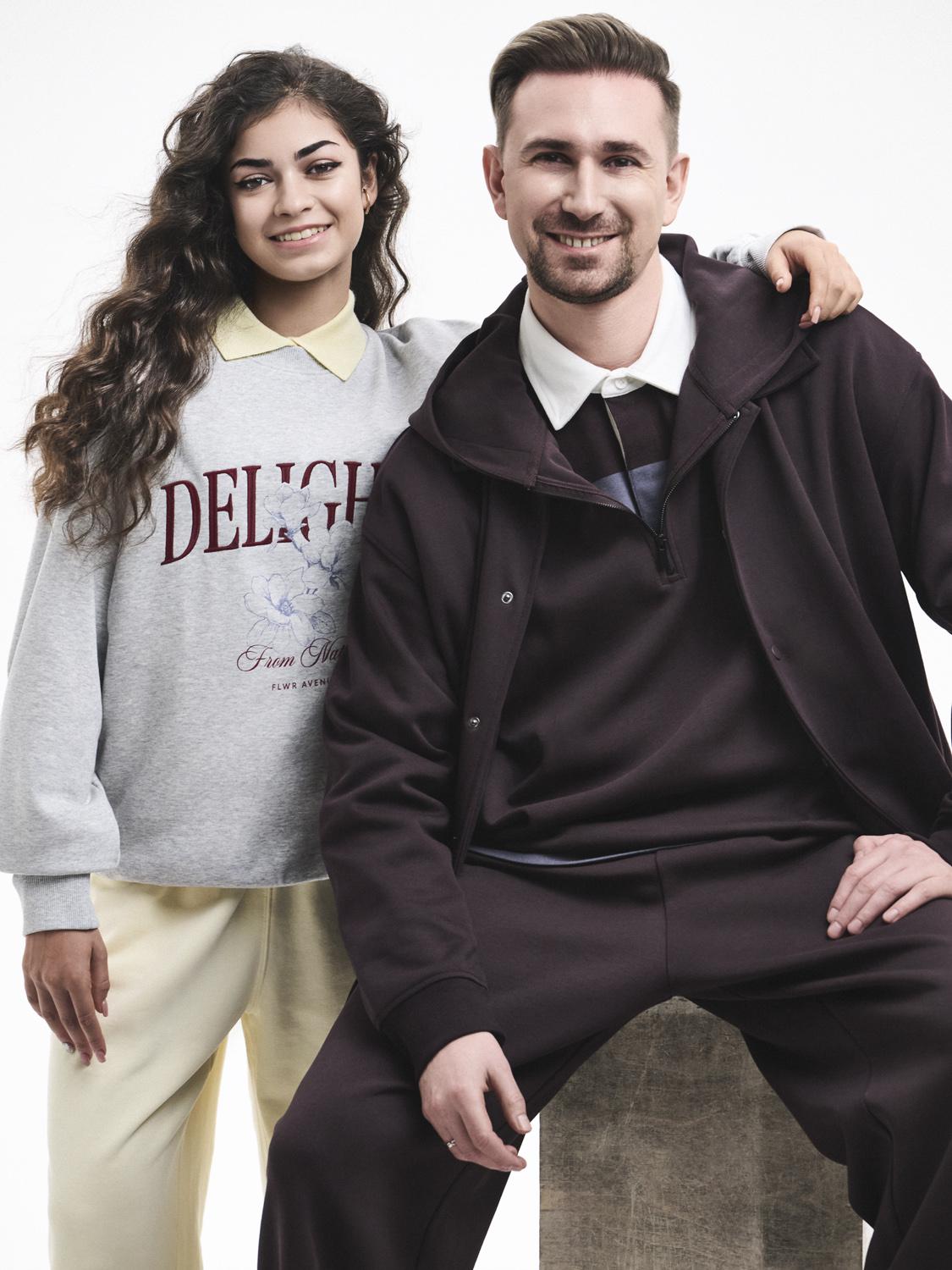 Аделия Петросян и Даниил Глейхенгауз в рекламной кампании O'stin