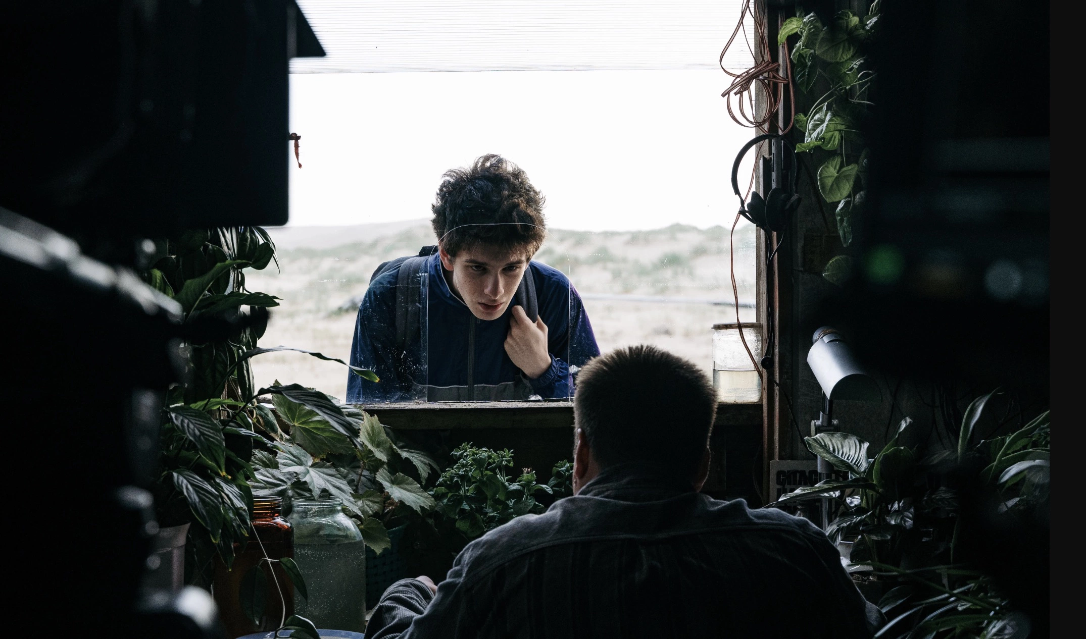 На съемках фильма «Космос засыпает»