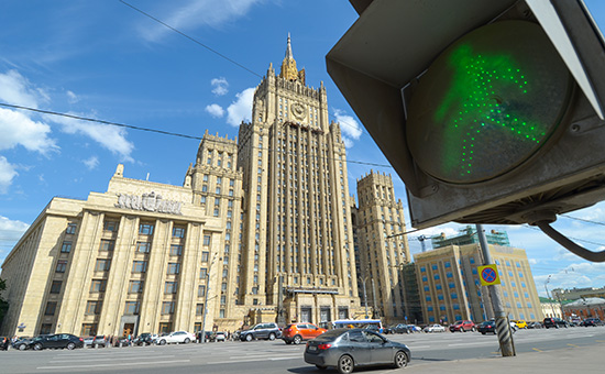 Вид на здание Министерства иностранных дел России&nbsp;(МИД) на Смоленской площади


