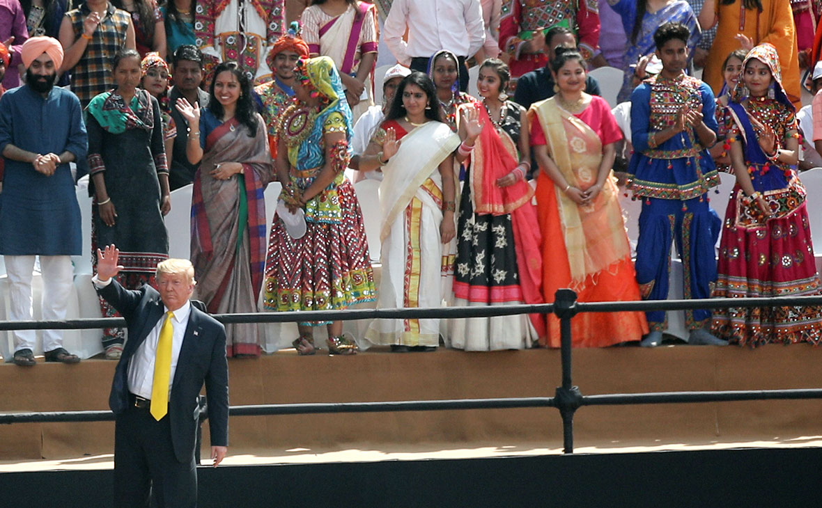 Дональд Трамп во время визита в Индию