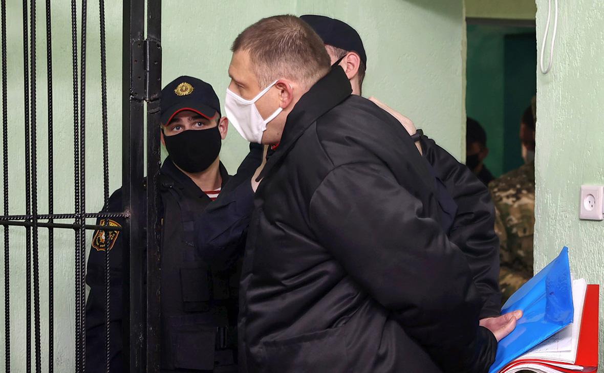 Сергей Тихановский перед оглашением приговора в Гомельском областном суде, Белоруссия, 14 декабря 2021&nbsp;г.