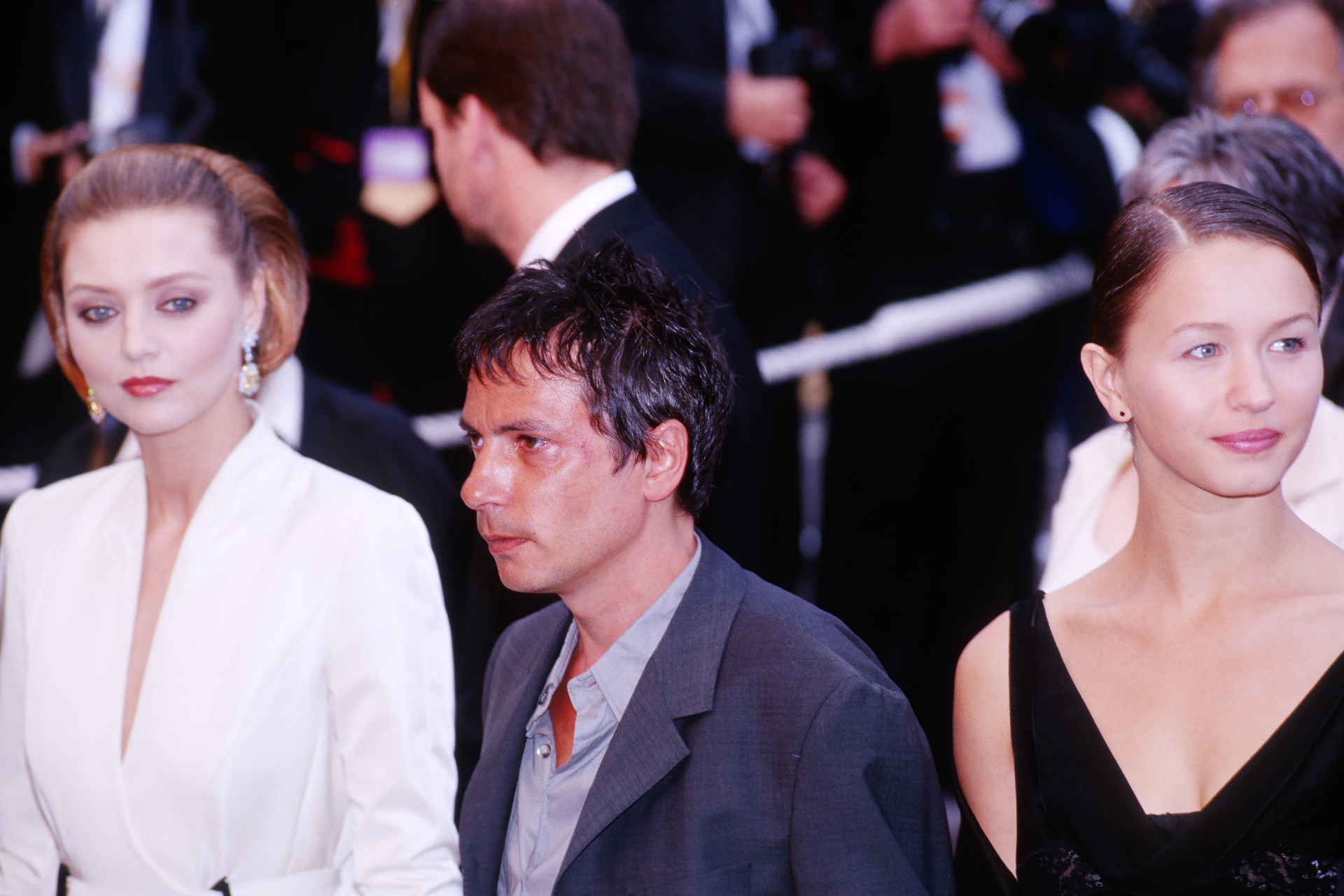 Екатерина Голубева, Леос Каракс и Дэльфин Шийо на Каннском фестивале&nbsp;1999 года. Фильм &laquo;Пола X&raquo; был номинирован на &laquo;Золотую пальмовую ветвь&raquo;