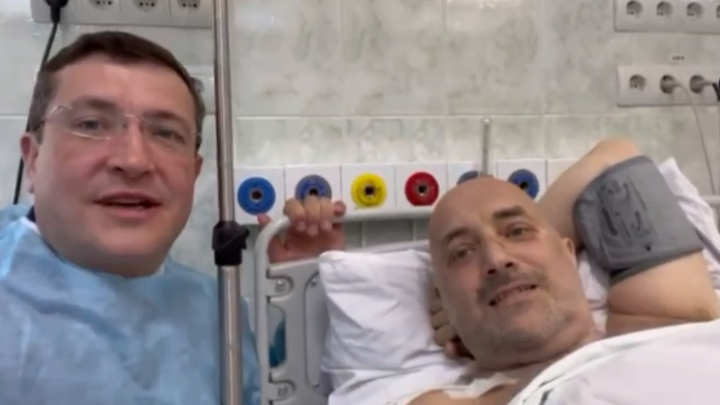 Губернатор показал первое видео с Прилепиным из больницы
