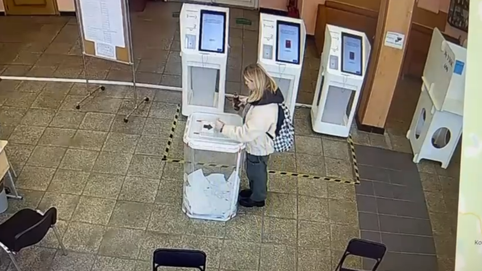 В Москве арестовали девушку, вылившую жидкость в ящик с бюллетенями