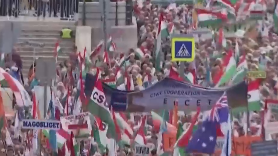 «Марш мира» в Будапеште. Видео
