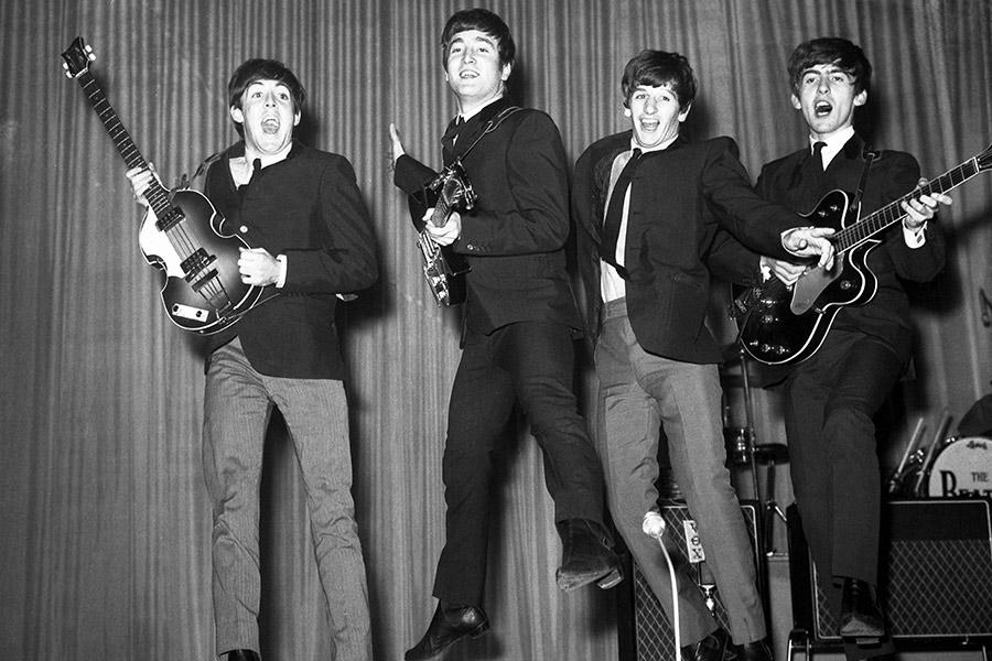 The Beatles во время репетиции, 1963 год