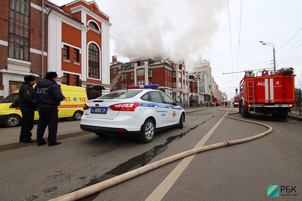 Пожар в офисном центре на Островского