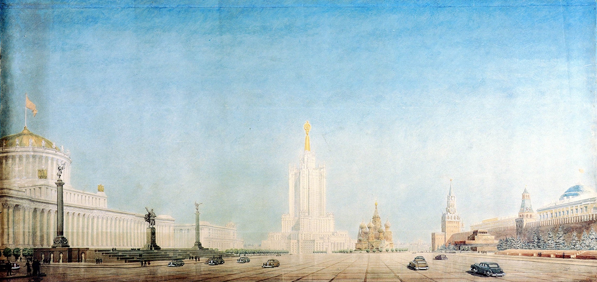 Панорама Красной площади с высоткой в Зарядье