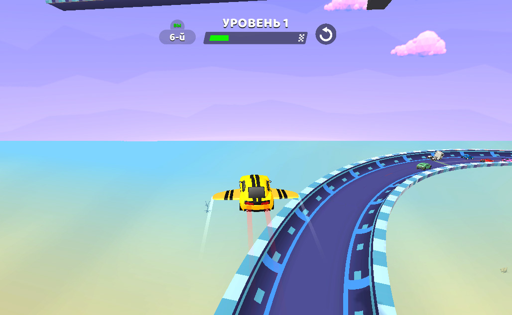 Скриншот из игры &laquo;Небесная гонка 3D&raquo;