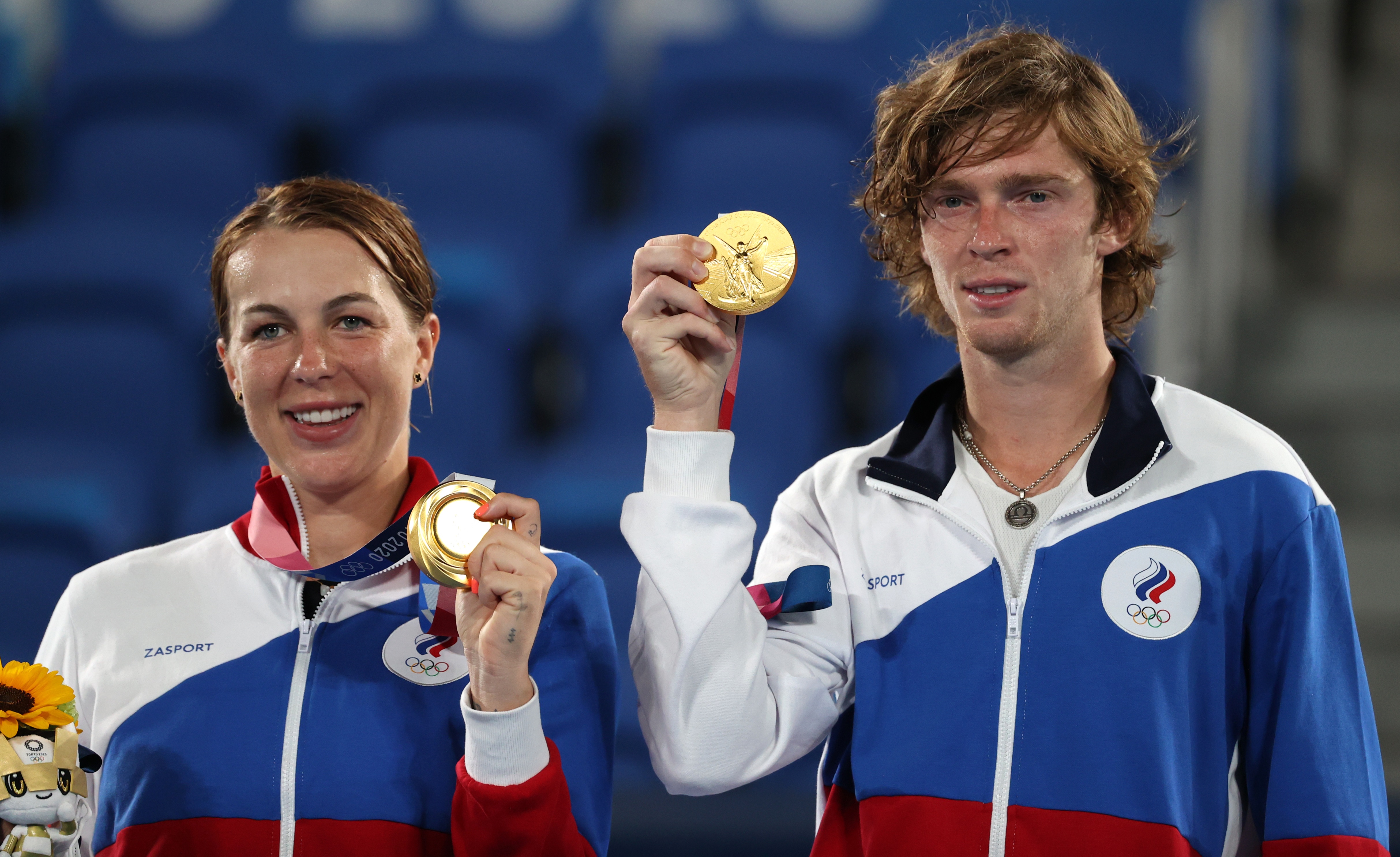 Анастасия Павлюченкова и Андрей Рублев выиграли финал олимпийского теннисного турнира в миксте и заработали золотые медали